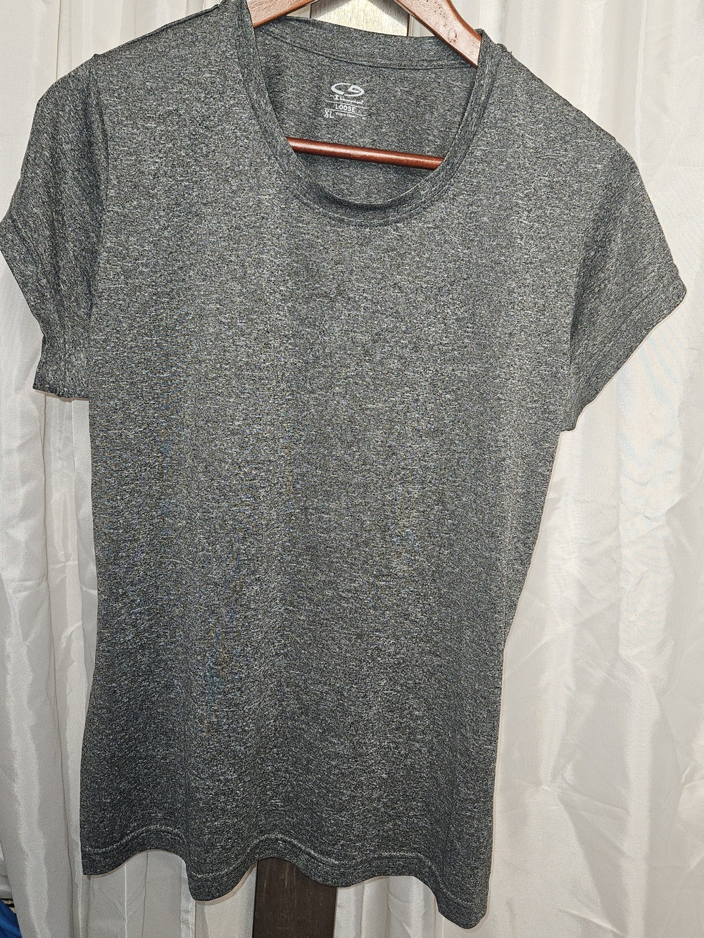 Champion Women's Heather Charcoal Short Sleeve Tee Loose Fit- XL